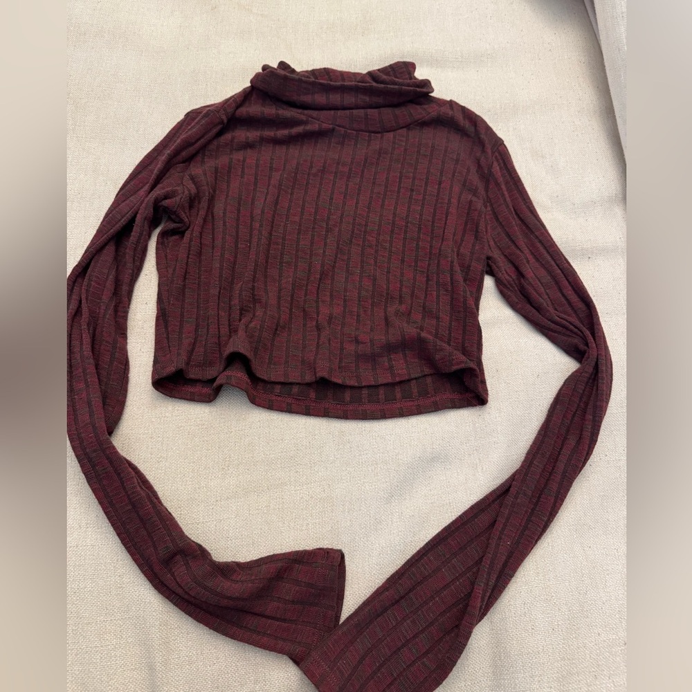 Bear Dance Burgundy and Black Patterned Top